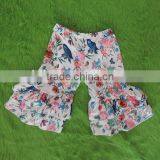 2017 Summer Children Girls Beautiful Ruffle Shorts Persnickety Kids Girls Floral Pattern Flower And Birds Shorts thumbnail-1