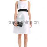 Ladies White Combined Prom Fake Two-piece Dress thumbnail-1
