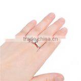 Copper Unadjustable Rings Silver Tone Cube thumbnail-3