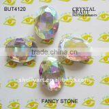 Fancy Stone Crystal Strass BUT-4120 Crystal AB 18x25mm Ellipse Shape thumbnail-1