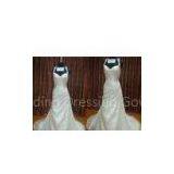 OEM A Line Strapless Sweetheart Neckline Simple Modest Wedding Dresses With Sleeves thumbnail-1