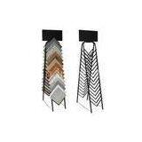 Custom Two Sided Black Wire Flooring Display Stand Rack Holds Color Finish for Exhibit thumbnail-1