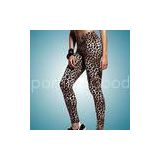 Leopard Yoga Pants and Tops Womens Yoga Wear , Nylon / Polyester Spendex