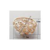 Gold Filled Ring With Crystal Bead thumbnail-1