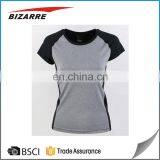 Women Short Sleeve Plain Fitted t Shirts Dry Fit thumbnail-2