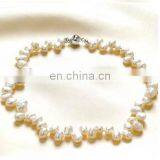 ladies fashion style beaded pearl necklace--rice shaped