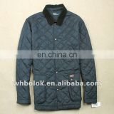 OEM quilted long winter warm coat nylon fabric trench for men