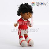 Factory direct sell african and american soccer doll with EN71 standard