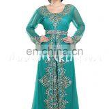 Luxury Golden And Silver Embroidery Beaded Moroccan Takchita Party Wear thumbnail-4