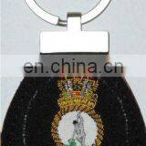 Leather Key Chain & Fob | Hand Emboridered Air Force Key Chain in Leather | Handicraft Gift thumbnail-1