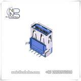 Waterproof 90 Degree DIP 9 Pins Solder UL94V-0 Type A Female 3.0 USB Connectors for Board Interface thumbnail-3