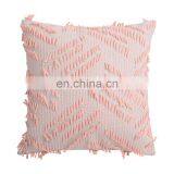 Boho Style Colorful Hand Block Indian Pillow Cover Decorative 18X18" Embroidery Chindi Cushion Cover thumbnail-6