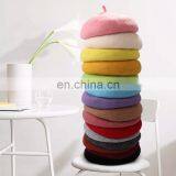 Детские шерстяные береты для младенцев и детей - девочек. Осенние и зимние шапки в модном однотонном цвете, подходящие для семейного стиля и обеспечивающие тепло thumbnail-2