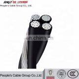 33kv Bare ACSR Neutral Core Duplex 4x150mm2 Aluminum ABC XLPE Cable 100mm2 Aerial Cable thumbnail-3
