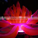 giant lighting inflatable lotus flower for parade on diwali