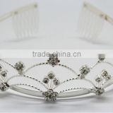 jewelry Wholesale Fashion Clear Rhinestones Tiara&Crown For Bridal