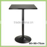 Modern New Design Black Wood Square Dining Table Model thumbnail-1