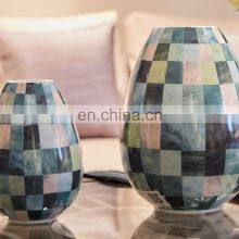 New Chinese Modern Geometric Pattern Ink Porcelain Vase Ceramic Vase for Home Decoration thumbnail-3
