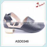 Happy Feet Snake Print Upper and Front Toe Fancy Low Heel Ladies Sandals With Buckle thumbnail-1