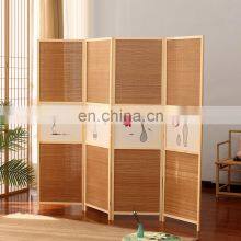 Wooden 4 Panel Room Screen Folding Portable Partition thumbnail-3