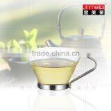 Transparent Tea Cup ,glass Coffee Cup ,stainless Steel Coffee Cup ,150ml thumbnail-1