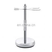 Men Stainless Steel Metal Shaving Brush and Razor Holder Shaving Stand thumbnail-2