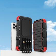 Solar Charging Bank 36800 Mah Wireless Charger With Cable 15W Fast Charging Mobile Power thumbnail-3