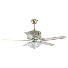 LED Light Gold Ceiling Fan Elegant Iron Blades Ceiling Fan With LED Light and Remote Control thumbnail-2
