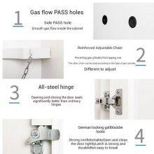 Smart Gas Cylinder Safety Cabinet for Boston Biotech Labs, Double Bottle Storage With 5s Auto-Exhaust & LCD Panel, High Precision Lab Guard thumbnail-2
