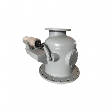 High Quality JQ641FM Ceramic Lined Feed Valve Carbon Steel Three-way Feed Valve Flange Bell Cover Flap Feed Valve thumbnail-4