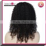 Cheap Brazilian Virgin Human Hair Kinky Curly u Part Lace Wig for Sale thumbnail-3