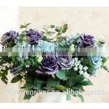 Household Act the Role Ofing is Tasted High-grade Simulation 11 Head Fake Silk Artificial Flowers Painting Dream Rose European s thumbnail-4