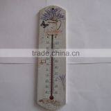 Household Wooden Indoor Thermometer w/ Printed Flower Red Kerosene Filled and Cheap Price Accurate Temperature Design Option thumbnail-6