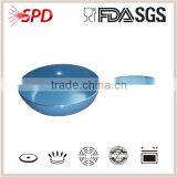 Aluminum Pressed Bule Ceramic Coating Wok With Color Painted Bakelite Handle thumbnail-1