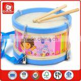 child like play toy oriental music instrument beaty 2 sides drum head and 2 sticks roundness wooden drum pad musical instruments