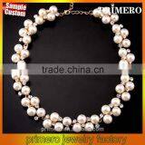 Wholesale Imitation Pearl Direct Selling Glisten Crystal Natural Pearl Collar Necklaces thumbnail-1