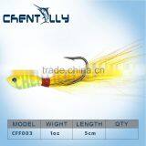 China Wholesale Jig Fishing Lure Bucktail Jig Head With VMC Hook