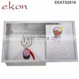 Single Bowl Top Mount Handmade Kitchen Stainless Steel Sinks thumbnail-1