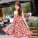 New Fashion Viscose Fiber Rayon Fabric Wholesale Woman/girl/kid Maxi Dress thumbnail-2