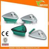 Silicone Collapsible Lunch Box With Fork Environmental Temperature Convenient Lunch Box thumbnail-1