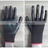 13 Gauge 40g Black Nylon Glove Core Black Nitrile Coated Work Gloves for Vehicle Repair thumbnail-2