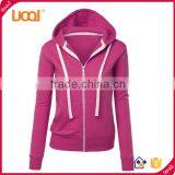 Fashion 100% Cotton Fleece Woman Jackets , Custom Embroidered Hoodies Sweatshirts Wholesale thumbnail-1