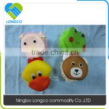 Factory price child mesh bath sponge with animal flower cartoon