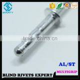HIGH QUALITY FACTORY DOME HEAD AL/ST MULTI GRIP POP BLIND RIVETS thumbnail-1