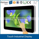 32 inch signal inpute lcd touch screen monitor,VGA BNC UHD input USB powered touch screen tft panel cctv monitor
