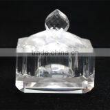 Home Decoration Crystal Glass Sugar Bowl With Lit Sugar Stock