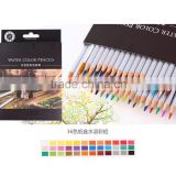 New design BeCreative triangle wooden color pencil ,sharper pencil,cheap wooden color pencil