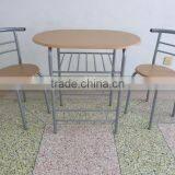 Dining room furniture breakfast MDF panel type metal dining table set couple table set