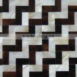 Black Pen & Freshwater Mixed Shell Mosaic Tiles