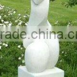 Garden Statue White Marble Stone Hand Carved Sculpture for Garden No 44